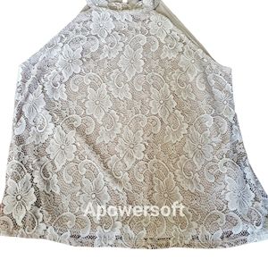Pretty Lacey Blouse Top Cable and Gauge XL